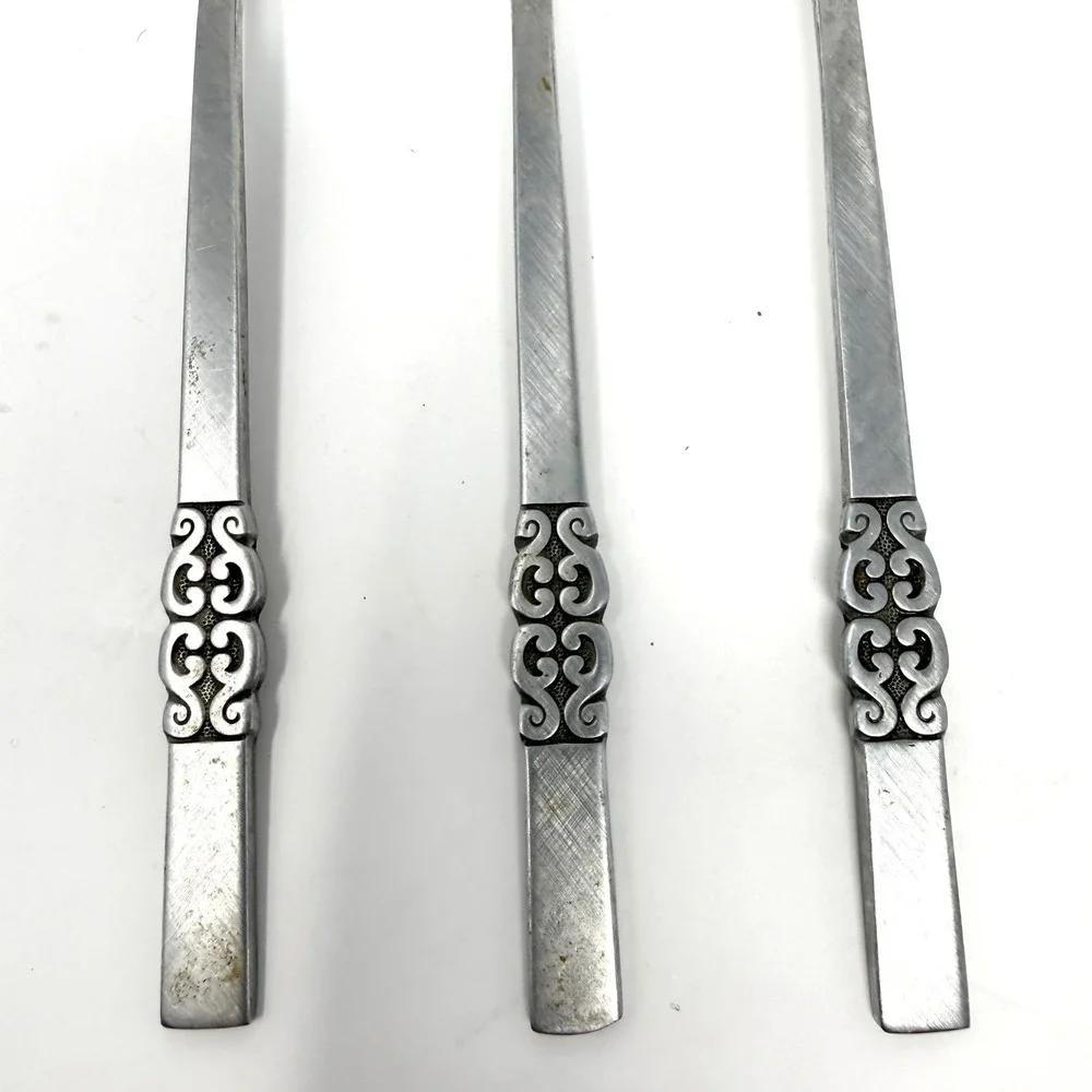 International‎ Stainless Deluxe Danish Scroll Salad Forks Set of 3 MCM